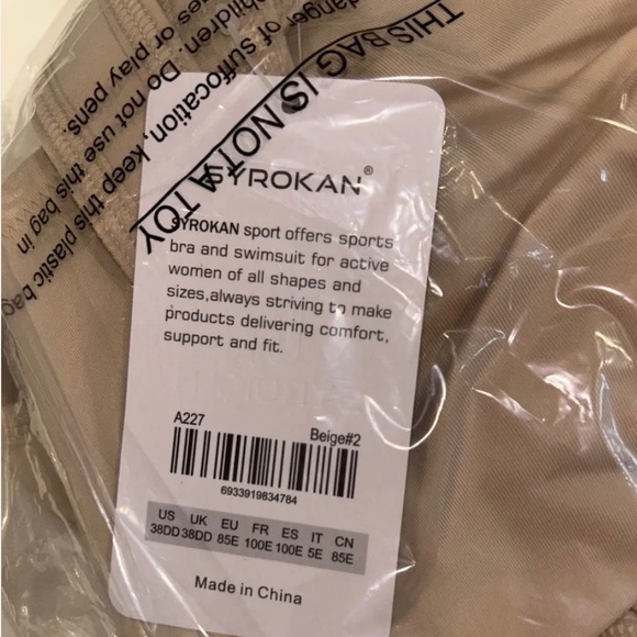 SYROKAN Women's Sports Bra Max Control HighImpact Underwire SZ 38DD (1112a) - Picture 2 of 4